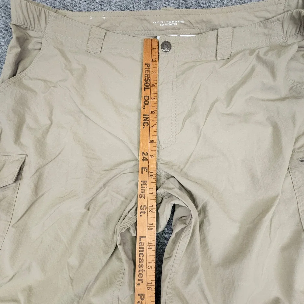 Columbia Mens Silver Ridge Convertible Cargo Pants‎ Khaki Beige 42x32 Omni-Shade
